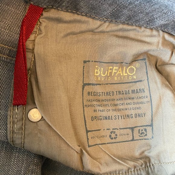 Vintage Buffalo Jeans David Bitton Driven Dyed Gray Men's Size 33x32 - Picture 8 of 15